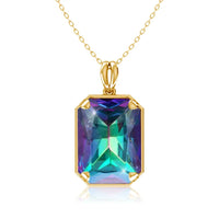 Wedding Gifts Jewelry 14K Gold Real Pendant for Women 925 Sterling Silver Pendants and Necklaces Birthstone Aquamarine Fine Jewelry Wedding Gifts