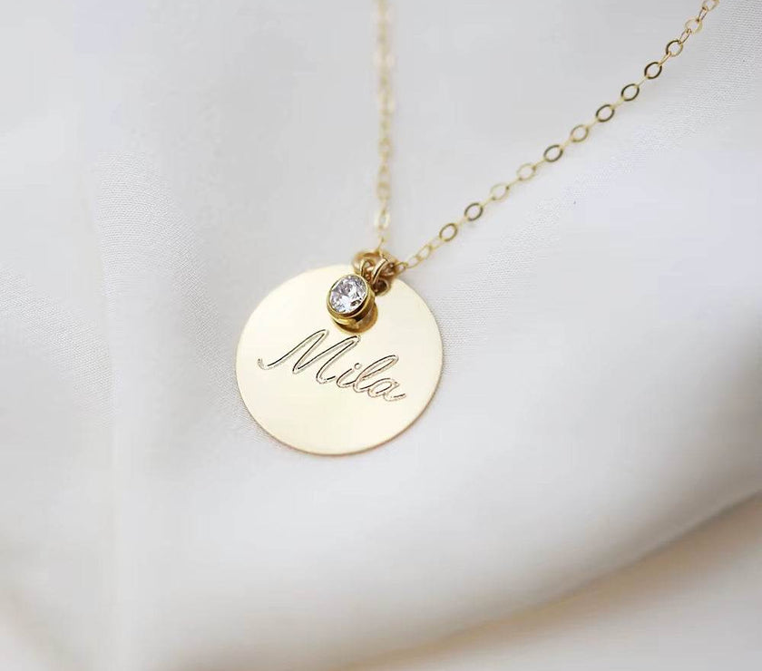 Gold Disk Necklace Handmade Initial Letter Necklace Coins Choker Gold Filled Pendants Collier Femme Kolye Jewelry Boho Necklace