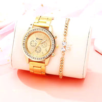 Women'S Watches Geneva Classic Luxury Rhinestone Watch Women Watches Ladies Fashion Gold Watch Clock Reloj Mujer Montre Femme