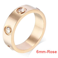 Style Luxury Bijoux Pulseira Feminina Bangle Ring Set Stainless Steel Jewelry Fit Lover Female Crystal Bracelets Rings Fashion Women