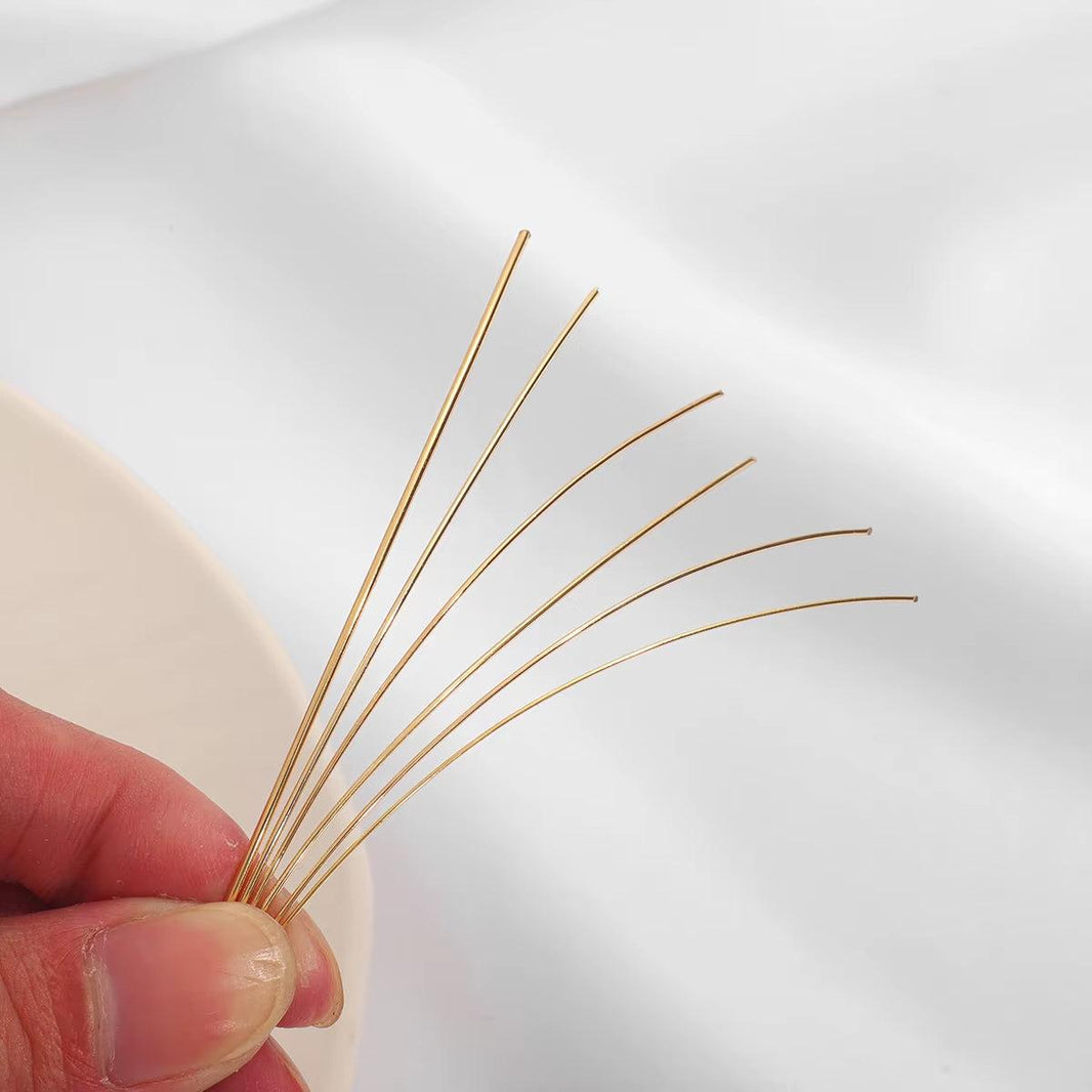 Real Gold Plated Copper Gold-Coated Flexible Wire without Peeling off Gold Injection Semi-Hard Copper Wire Jewelry Accessory