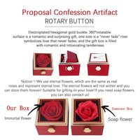 Twisted ETERNAL ROSE Box-Customized Name Necklace & REALROSE Flower Gift Box Heart Customize Jewelry Valentine'S Day Gift for Girlfriend