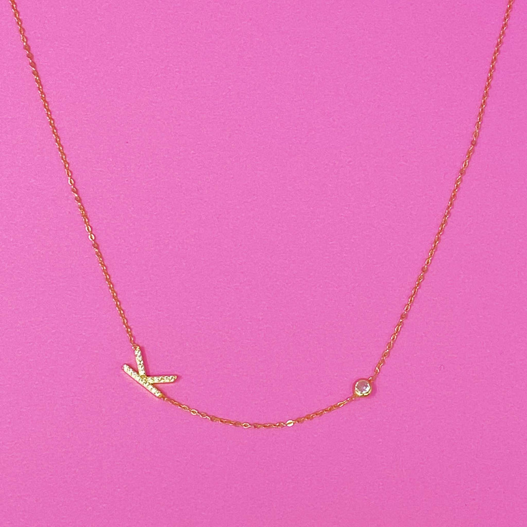 Beautiful Finest Shine Initial Sterling Silver Necklace