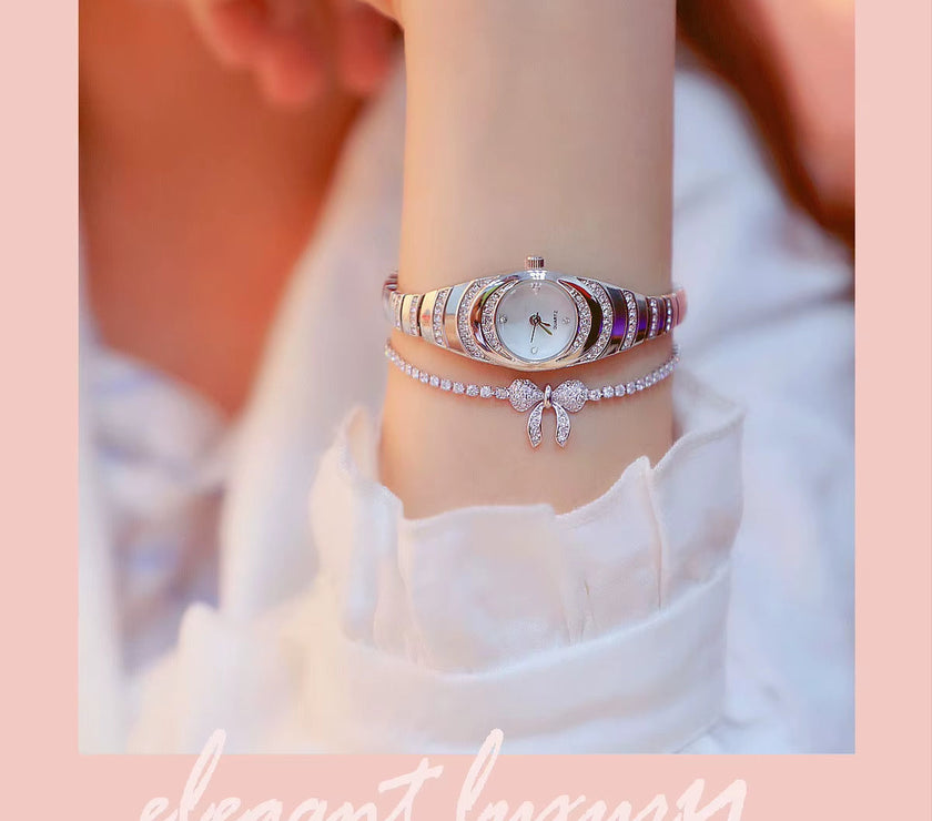 Ladies Quartz Wrist Watches Dress Watch Women Crystal Diamond Watches Gold Silver Clock Women Montre Femme