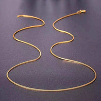 YUNLI Real 18K Gold Necklace Match Pendant Chain Solid AU750 Chopin Chain for Women Fine Jewelry Wedding Gift
