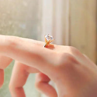 Real Moissanite D Color 18K Gold Engagement Rings for Women Luxury Wedding Jewelry