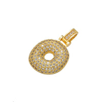 Women ZHUKOU Delicate and Fat 26 Gold Color Letter Pendant for Women Handmade DIY Necklace Earrings Jewelry Accessories Mode: VD614