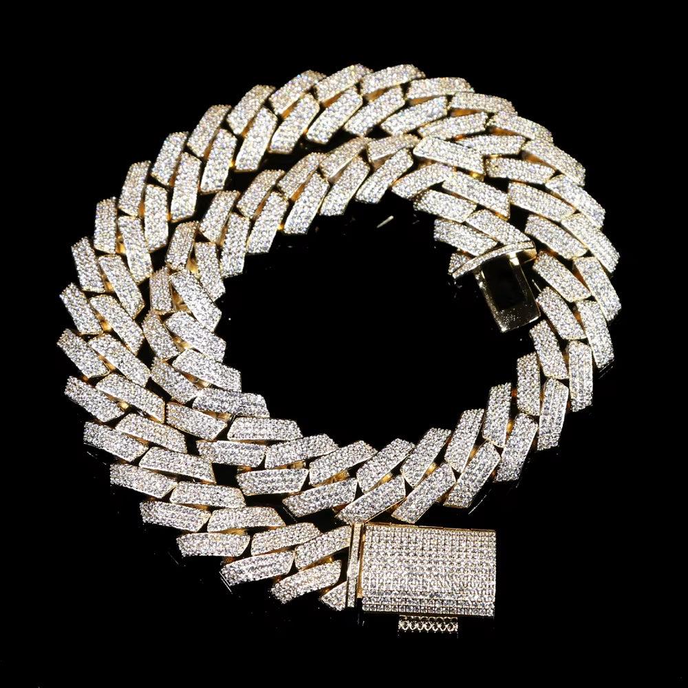 High Quality Iced Out Men Jewelry 5A Cz Hip Hop New Micro Pave 19Mm Cuban Link Chain Big Heavy Chunky Necklace for Men Boy