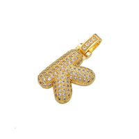 Women ZHUKOU Delicate and Fat 26 Gold Color Letter Pendant for Women Handmade DIY Necklace Earrings Jewelry Accessories Mode: VD614