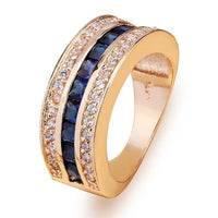 Trendy Real Diamond Sapphire Ring for Women 18K Gold Bague or Jaune for Jewelry Anillos Men Gemstone Anel Jewelry Gold Rings Box