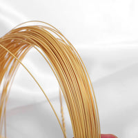 Real Gold Plated Copper Gold-Coated Flexible Wire without Peeling off Gold Injection Semi-Hard Copper Wire Jewelry Accessory