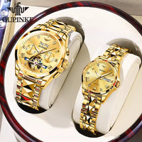 TOP Luxury Brand Couple Watches Pair for Men and Women Automatic Mechanical Lover'S Watches Waterproof Couple Watch Set