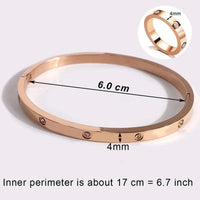 Style Luxury Bijoux Pulseira Feminina Bangle Ring Set Stainless Steel Jewelry Fit Lover Female Crystal Bracelets Rings Fashion Women