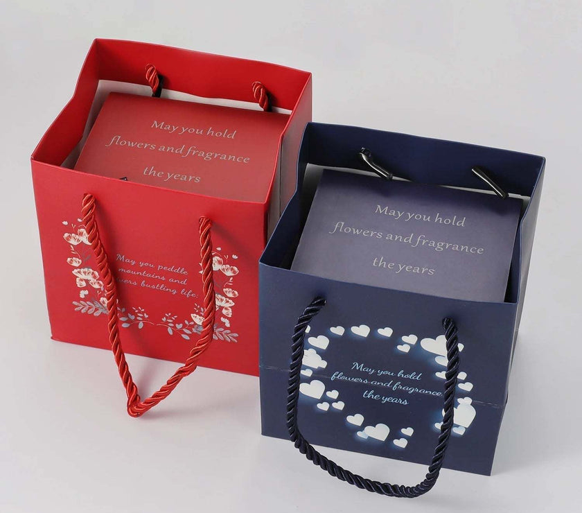 Eternal Rose Box with Heart Necklace for Mom Rotating Rose Flower Rose Creative Rotating Rose Jewelry Packaging Box Mother'S Day