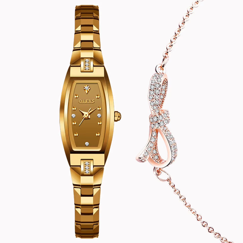 Elegant Gold/Rose Gold Watches for Womens Waterproof Slim Thin Small Wrist Analog Diamond Quartz Ladies Wrist Watches Elegant