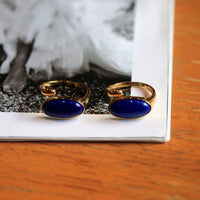 Lapis Lazuli Ring Silver 925 Women Real Sterling Silver Lapis Lazuli Initial Ring Adjustable Gold Plated Fine Jewelry