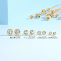 Moissanite Earrings 18K Gold 100% Real with Certificate Luxury AU750 Jewelry for Women K Gold Earring Studs Trend Present