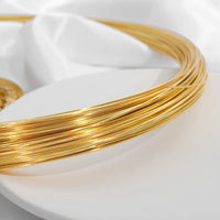 Real Gold Plated Copper Gold-Coated Flexible Wire without Peeling off Gold Injection Semi-Hard Copper Wire Jewelry Accessory