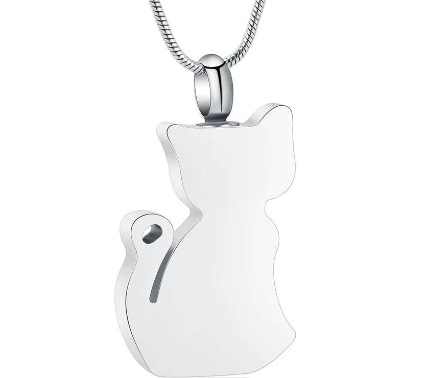 Cremation Jewelry Urn Pendant Necklace for Pet Dog Cat Ashes 316L Stainless Steel Customized Gift to Women Men Keepsake Jewelry