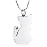 Cremation Jewelry Urn Pendant Necklace for Pet Dog Cat Ashes 316L Stainless Steel Customized Gift to Women Men Keepsake Jewelry