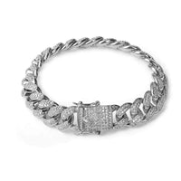Miami Cuban Link Bracelet for Men Real Gold Plated Hip Hop Jewelry