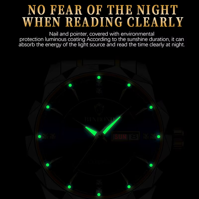 B5552 New Luxury Brand Quartz Womens Watches 30M Waterproof Luminous Date Wristwatch Fashion Business Womens Watches