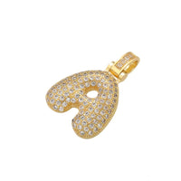 Women ZHUKOU Delicate and Fat 26 Gold Color Letter Pendant for Women Handmade DIY Necklace Earrings Jewelry Accessories Mode: VD614