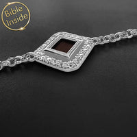  Jewelry  Christianity Bracelet with Nano Bible - Royal Frame Bracelet