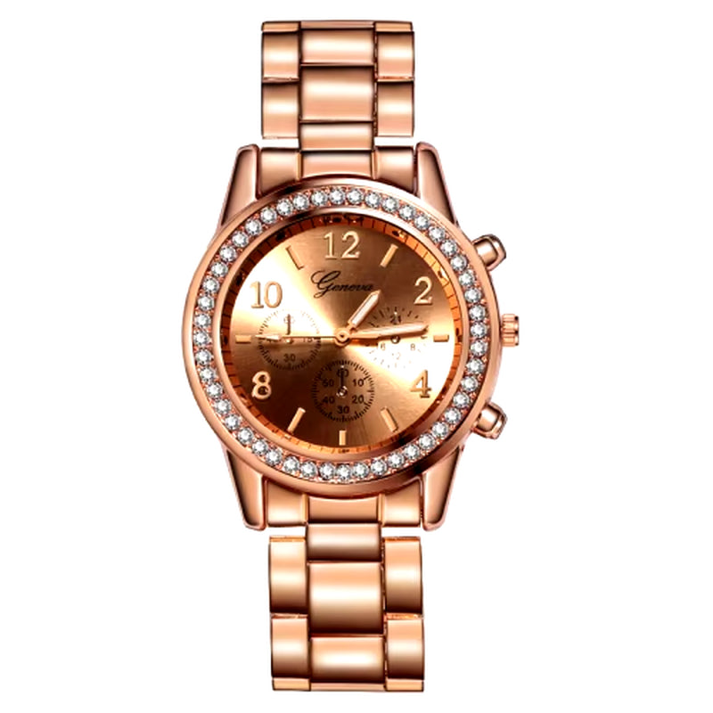 Women'S Watches Geneva Classic Luxury Rhinestone Watch Women Watches Ladies Fashion Gold Watch Clock Reloj Mujer Montre Femme
