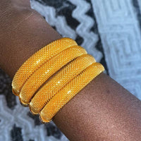 Bridal Wedding Jewelry 4Pcs/Set 24K Dubai Gold Color Cuff Bangle for Women Ethiopian Jewelry Bracelets African Wedding Jewelry for Bangles Party Gifts