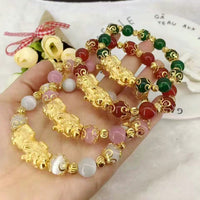 Real Gold Au999 Bracelet Jewelry Fashionable Pure Gold Pixiu Transfer Bracelet Attracting Wealth and Treasure Gold 24K Bracelet