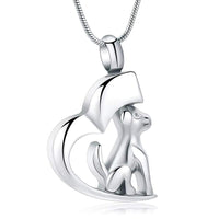 Cremation Jewelry Urn Pendant Necklace for Pet Dog Cat Ashes 316L Stainless Steel Customized Gift to Women Men Keepsake Jewelry