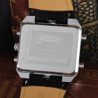OHSEN Watches Men Sports Watches Men Dual Display Quartz Wristwatches Leather Men'S Watches Relogio Masculino Reloj Hombre