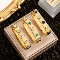 Jewelry 1Pc Fashion Flower Stainless Steel Bracelet Style Vintage Hand Jewelry