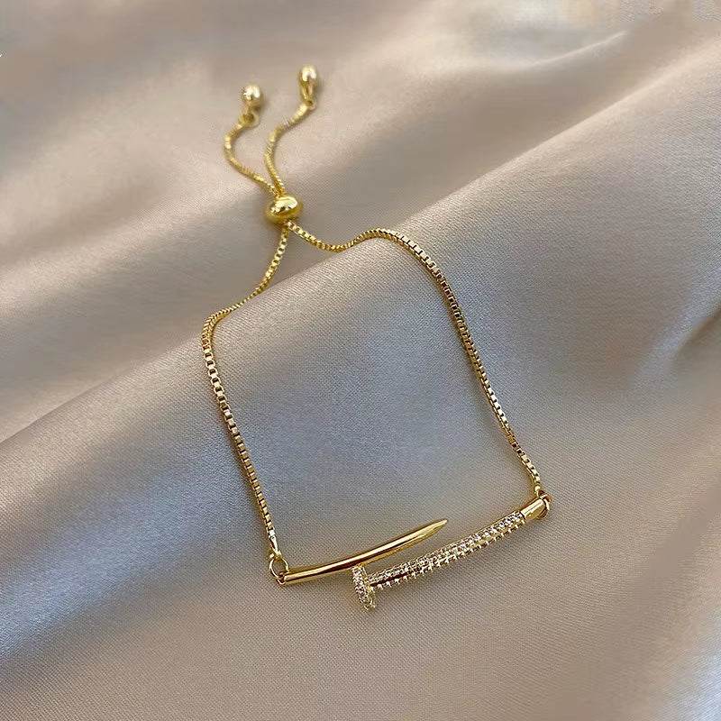14K Real Gold Plated Fashion Jewelry Micro-Inlaid Zircon Elegant Bracelates for Woman Holiday Party Daily Luxury Bracelate