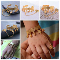 Gold Color Coin Banglesfor Girl Baby Bracelet Islam Muslim Arabic Currency Money Gold Bracelets Bangle Jewelry Birthday Gift
