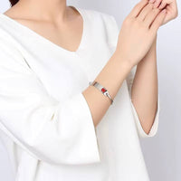 Free Engraving Medical Alert Bracelet Non Allergenic Surgical Steel ID Cuff Bangle Bracelets for Women Jewelry