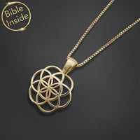 Timeless Bible Necklace with the Seed of Life - Harmony Pendant