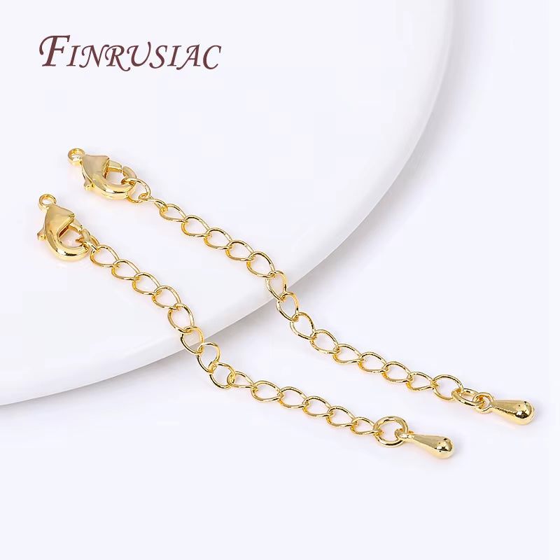 Supplies for Jewelry Wholesale 18K Gold Plated Lobster Clasp with Extension Chain,Ball Head Pin,Crimp Beads,Bead Tips,Jump Ring