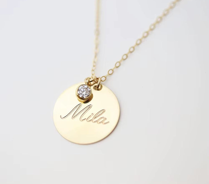 Gold Disk Necklace Handmade Initial Letter Necklace Coins Choker Gold Filled Pendants Collier Femme Kolye Jewelry Boho Necklace