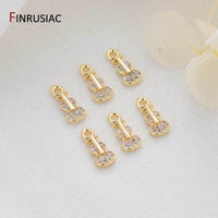 DIY Jewelry Making 6 Types 14K Real Gold-Plated Pave Setting Zircon Small Mini Fairy/ Butterfly/Violin/Hamsa Pendants Charms