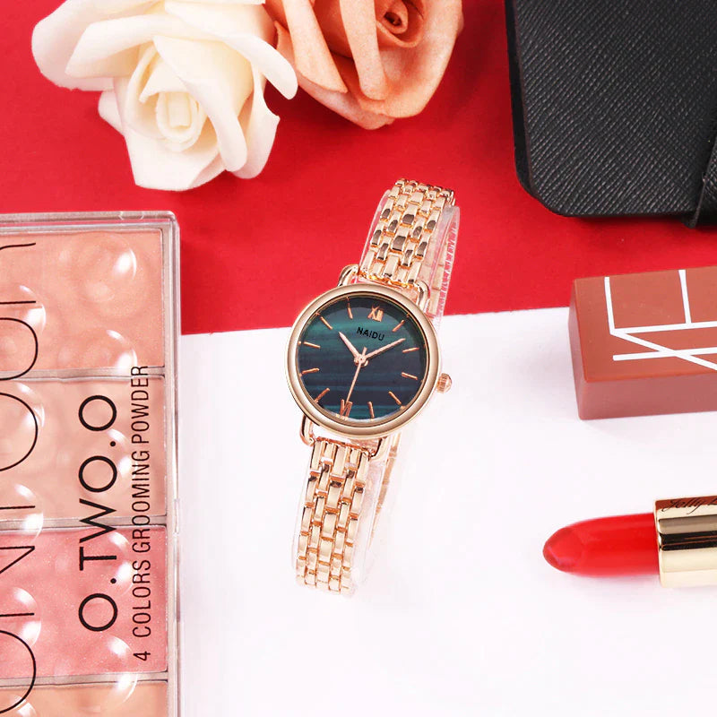 Luxury Women Watches New NAIDU Rose Gold Silver Ladies Bracelet Watch Womens Quartz Dress Wristwatch Feminino Reloj Mujer Kol Saati