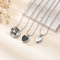 Cremation Jewelry Urn Pendant Necklace for Pet Dog Cat Ashes 316L Stainless Steel Customized Gift to Women Men Keepsake Jewelry