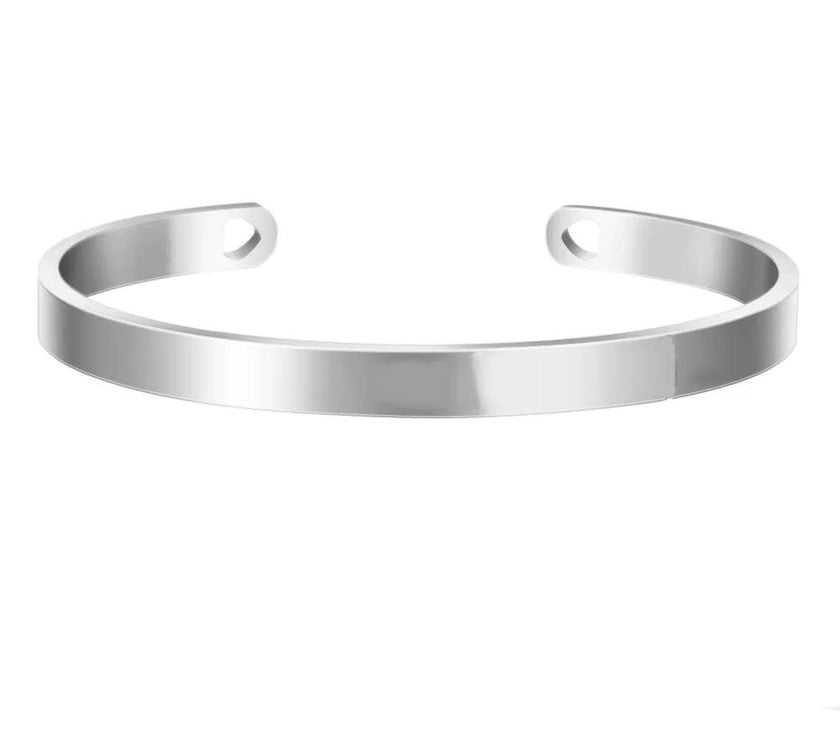 Personnalisé Bracelet for Women Custom Necklace Bar Engraved Name Text Mantra Bangle Cuff Stainless Steel Jewelry for Women Gift