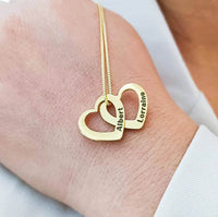 Elegant Customized Name Necklace for Women Stainless Steel Heart Carving Pendant Family Jewelry Choker Girlfriend Gift Bijoux Femme