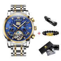 Mechanical Watches Automatic Watch Men Waterproof Stainless Steel Strap Skeleton Gold Watch Male Wristwatch