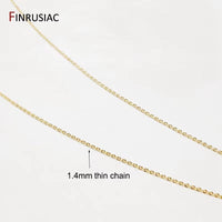 1.4Mm Thickness,Real Gold Plated Metal Thin Chain for Necklace Making, DIY Jewelry Making Chain Wholesale
