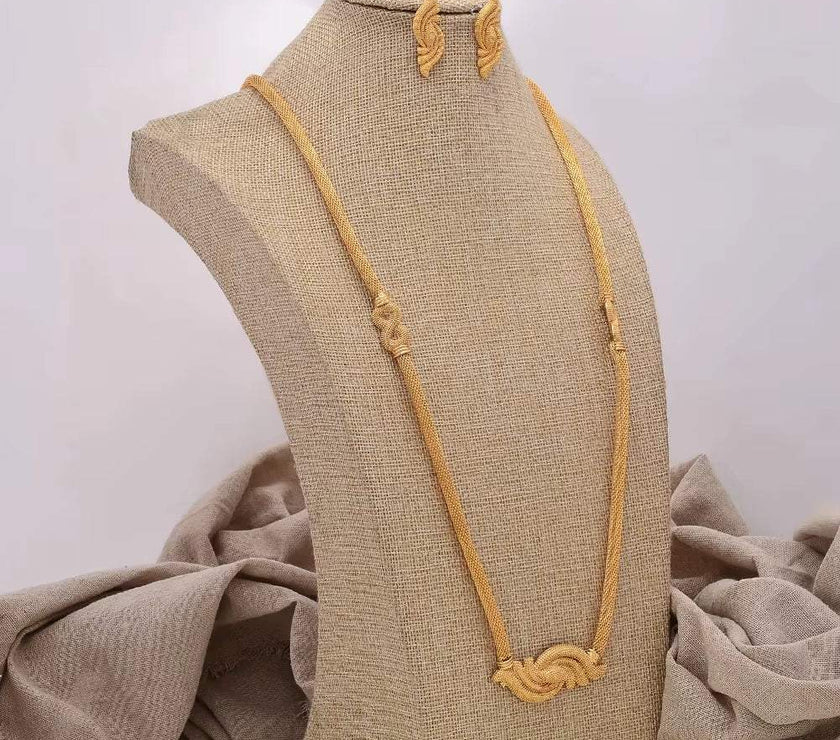 Charms Dubai Ethiopia African Necklace/Earrings/Pendant Jewelry Set for Women/Girls/Kids Fashion Metal Russia Gifts