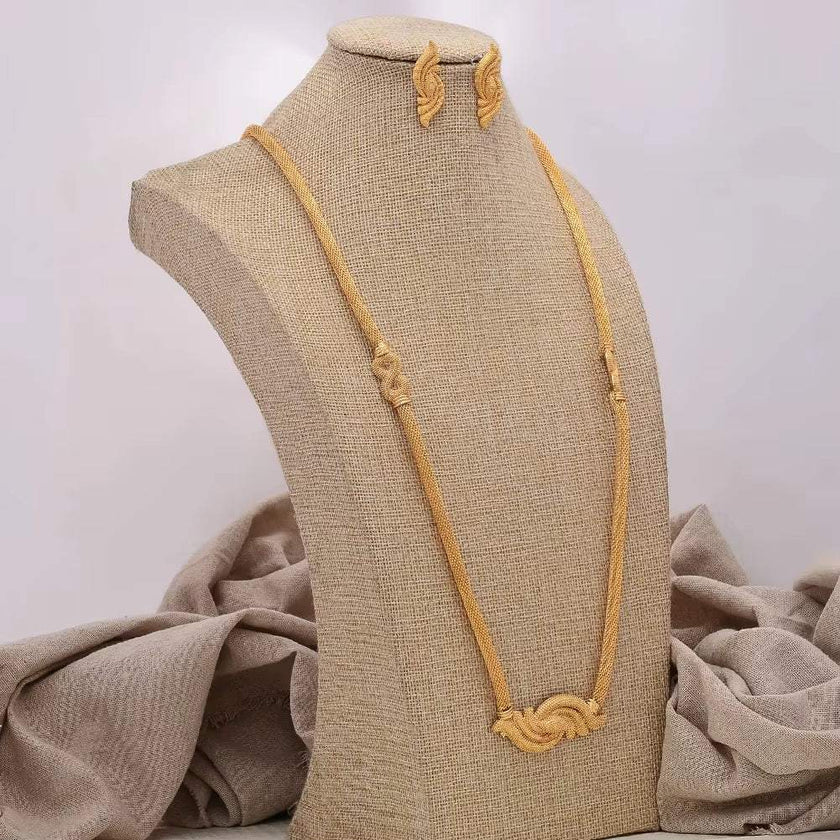 Charms Dubai Ethiopia African Necklace/Earrings/Pendant Jewelry Set for Women/Girls/Kids Fashion Metal Russia Gifts