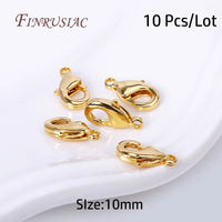 Supplies for Jewelry Wholesale 18K Gold Plated Lobster Clasp with Extension Chain,Ball Head Pin,Crimp Beads,Bead Tips,Jump Ring